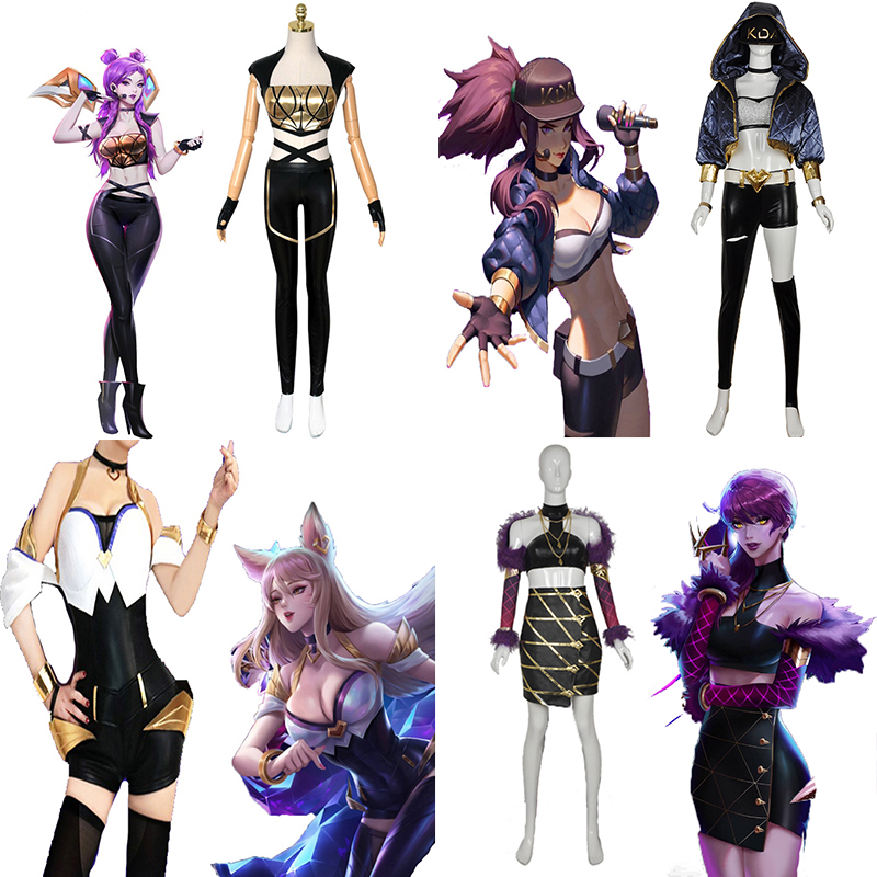 Game LOL Cosplay Costumes KDA Akali Kaisa Ahri Evelynn Cosplay Costume  Halloween Carnival Party Women Cosplay Costume - Price history & Review |  AliExpress Seller - Didicos Store 