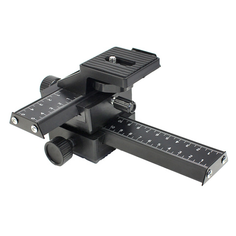 4 Way Macro Focusing Rail Slider Close-up Shooting Tripod Head 1/4