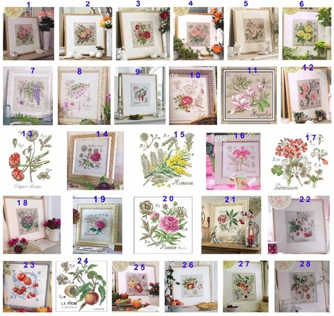 Gold Collection Counted Cross Stitch Kit flower fruit vegetable flowers fruits vegetables, 1 set only, please pick one ► Photo 1/6