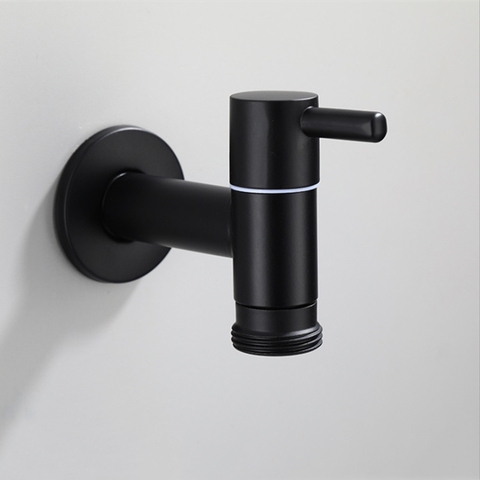 304 Stainless Steel Mate Black Color Finished Washing Machine Outdoor Garden Faucet Tap Water Bibcock ► Photo 1/6