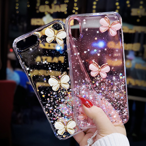 Glitter Bling 3D butterfly Phone Case  For Samsung galaxy A51 A71 A11 A21 A31 A21S A41 A10 A20E A20 A30S A40 A50 A70 A80 Cover ► Photo 1/6