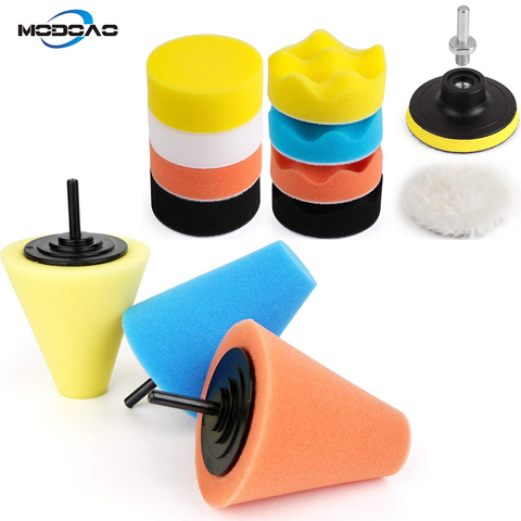 Car Wheel Hub Polish Buffing Shank Polishing Sponge Pad Calm Auto Tools Cone Shaped Car Buffing Pads For Car Wheel Hub Cleaning ► Photo 1/6