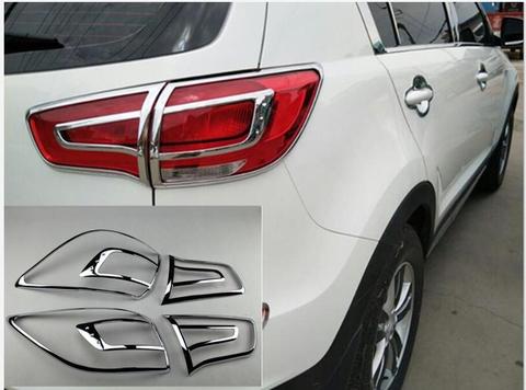 For Kia Sportage 2010 2011 2012 2013 2014 ABS Chrome Tail Light Surrounds Covers Trim Set ► Photo 1/5