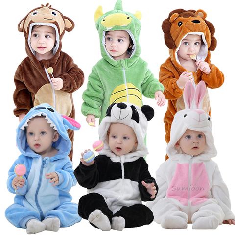 Baby Boy Girls Animal Cosplay Rompers Toddler Carnival Halloween Outfits Boys Panda Costume For Girls Jumpsuits Infant Clothes ► Photo 1/6