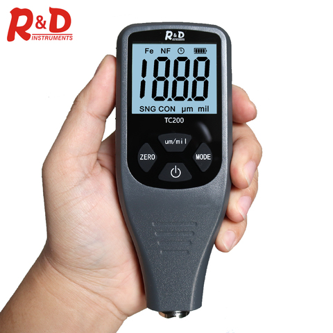 R&D TC200 Grey Car Paint Coating Thickness Gauge 0.1um/0-1500 Car Paint Film Thickness Tester Measuring FE/NFE & Russian Manual ► Photo 1/6