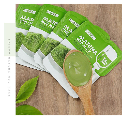 LAIKOU 7pcs Matcha Green Clay Mud Face Mask Anti wrinkle Night Facial Packs dark circle Moisturize Anti-Aging Mask for facecare ► Photo 1/6