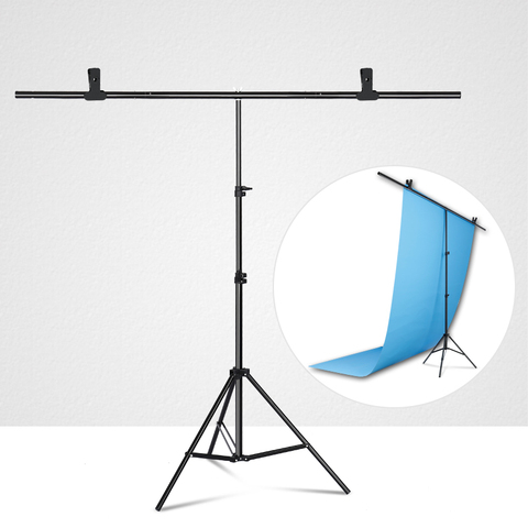 Photography T-shaped Background Backdrop Stand Adjustable Support System Photo Studio  for Non-Woven Muslin Backdrops ► Photo 1/5