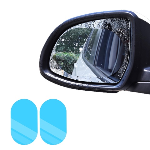 2PCS Car Side Window Clear Film Anti Fog Rearview Mirror Protective Film Sticker