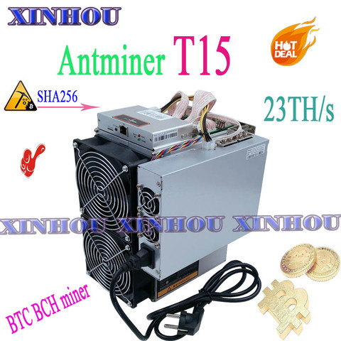 Used BITMAIN AntMiner T15 Asic miner 23T SHA256 BCH BTC mining Better Than S9 S17 T17e Innosilicon T2T T3 M21 M20S M21S M3 E12 ► Photo 1/1