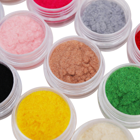 12 Color/Set Velvet Nail Glitter Polish Nail Art Powder Pigment Flocking Velvet Pigment For Nails DIY Decoration Tips ► Photo 1/5