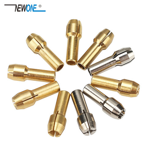 New 10Pcs Brass Drill Chucks Collet Bits 0.5-3.2mm 4.3mm Shank for Dremel Rotary Tool ► Photo 1/6