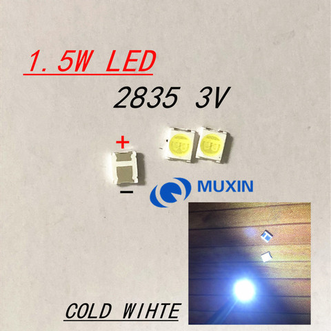 100PCS Original LEXTAR 2835 3528 1210 3V 1.2-2W SMD LED For Repair TV Backlight Cold white LCD Backlight LED ► Photo 1/2