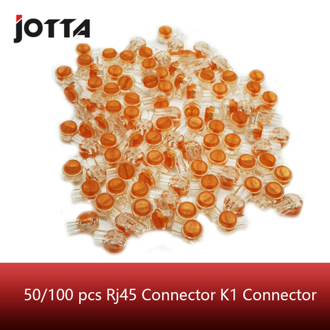 50/100 pcs Rj45 Connector Crimp Connection Terminals K1 Connector Waterproof Wiring Ethernet Cable Telephone Cord Term ► Photo 1/4