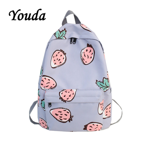 Youda Original Cartoon Print Girl Backpack Large Capacity Cute Female Student Schoolbag Classic Lightweight Portable Backpacks ► Photo 1/6