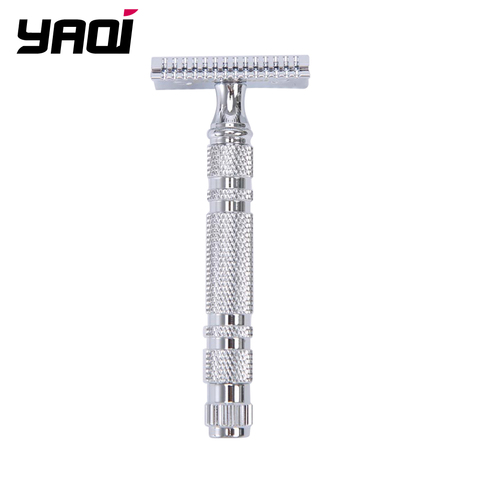 Yaqi Chrome Color Knurled 3pcs Safety Razor ► Photo 1/6