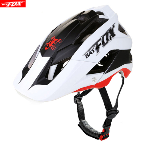 BATFOX Helmet cycling men's bicycle helmet MTB casco bicicleta Mountain  bike casco ciclismo hombre Matte black