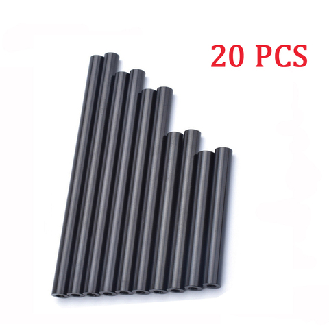 20pcs M3*5/10/15/30/50/80/100mm black Aluminum Column Link Pillar Aluminum Tube Spacer Rod for RC Model Aircraft Spare Parts ► Photo 1/3