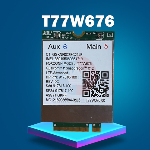 lt4220 X12 LTE T77W676 917817-100 4G WWAN M.2 450Mbps LTE Modem For Elite X2 1030 G3 EliteBook X360 1030 G3 ► Photo 1/1