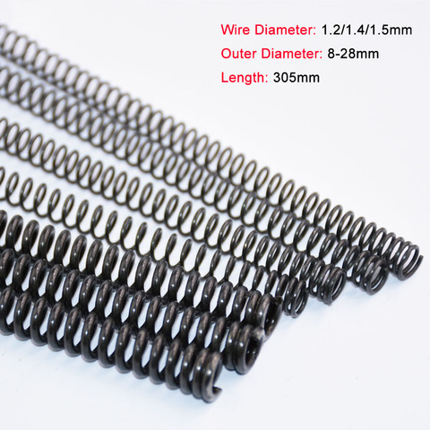 2PCS Y-type Compression Spring 65 Manganese Steel Pressure Spring Wire Diameter 1.2/1.4/1.5mm Length 305mm ► Photo 1/4