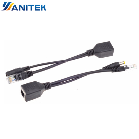 PoE Passive Cable Splitter Power Over Ethernet  PoE Splitter & Injector Cable Kit PoE Adapter, POE Adaptor Cable DC 12V ► Photo 1/6