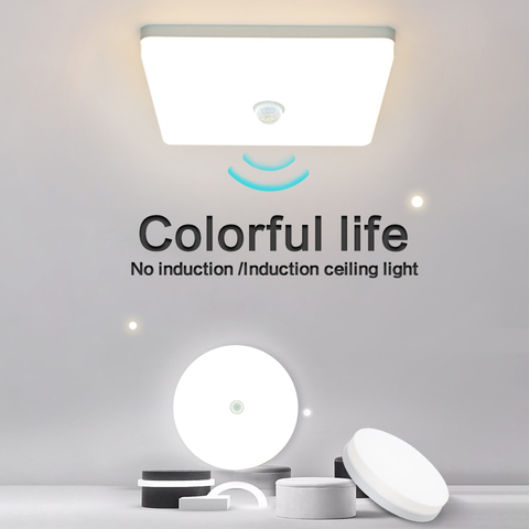 Neutral light LED Ceiling Lights Round Square Energy Saving 36W 48W Bedroom LED  Sensor Ceiling Lamp for living room bathroom ► Photo 1/6