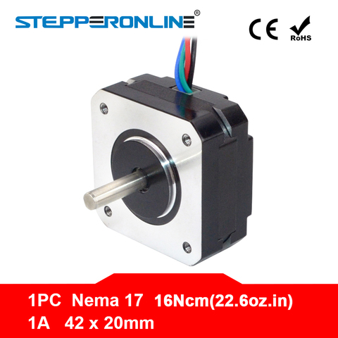 Short Body Nema 17 Stepper Motor 20mm 16Ncm 1A Nema17 Step Motor 4-Lead 17HS08-1004S Motor for CNC Extruder 3D Printer Motor ► Photo 1/6