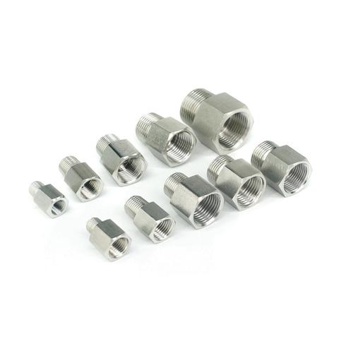 Stainless steel 304 Bar Stock Pipe Fitting Adapter BSP Thread Pressure Gauge Adapter Connector  M14 M20 1/8