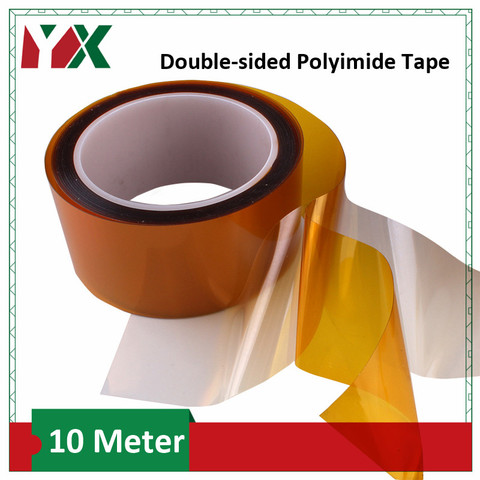 10M/Roll Double-sided Adhesive Tape High Temperature Heat Resistant Polyimide Tape 0.1mm Thickness ► Photo 1/6