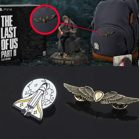 The Last Of Us Part 2 Ellie Backpack Pins Brooch Shield Wings Tlou Rocket Spaceship Badge Brooches For Fans Game Jewelry Gift ► Photo 1/6