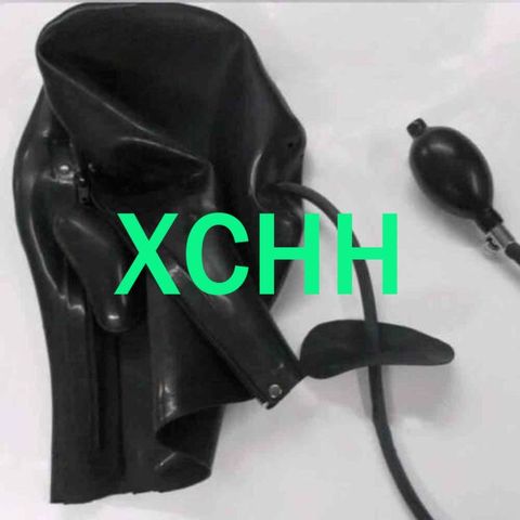 Sexy Latex Hoods Mask Full Head Hood with Mouth Tube cosplay costumes fetish cosplay mask Back Zipper Club Wear ► Photo 1/5