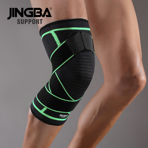 JINGBA SUPPORT Elastic Nylon knee pad Outdoor sports Volleyball basketball knee pads Bandage support knee brace protector Safety ► Photo 1/6
