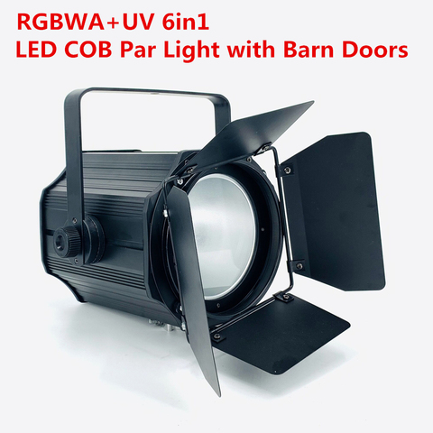LED RGBWA + UV 6in1 300W LED COB Par Light With Barn Doors Aluminum Strobe Light Led Stage Lighting Warm White 200W Dj Light ► Photo 1/6