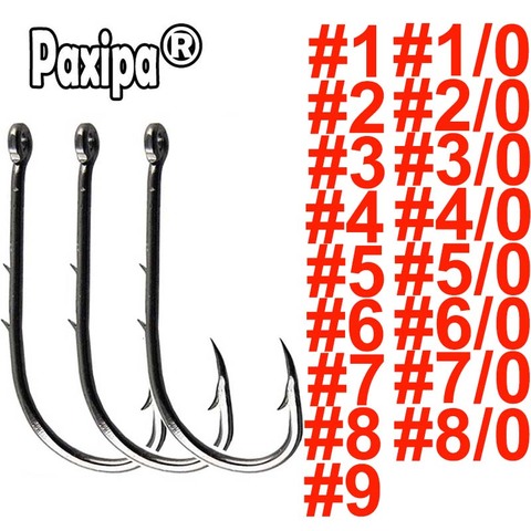 50pcs Baitholder Fishhook Size 1-9 1/0-8/0 Carp Fishing Hooks Jig Big Barbed Hook High carbon steel ► Photo 1/2
