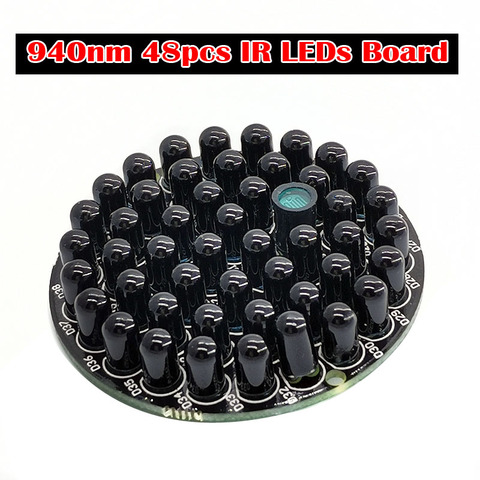 New IR Infrared LED Board 940nm 48pcs IR LEDs Invisible at night No exposure Light Board for IR Illuminator CCTV Accessories ► Photo 1/6