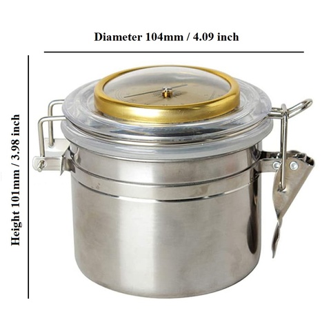 Stainless Steel Container For Herb Smell Proof Storage Jar For Tobacco Cigar Box Humidor with Hygrometer Smoking Accessories ► Photo 1/6