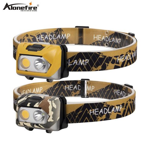 Alonefire HP48 Portable mini COB LED Headlamp utdoor camping Fishing headlights Work Maintenance Searchlight lantern ► Photo 1/6