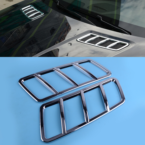 DWCX 2Pcs Car ABS Chrome Engine Hood Air Vent Cover Trim Fit for Mercedes-Benz ML W166 GL X166 GLE GLS ► Photo 1/3