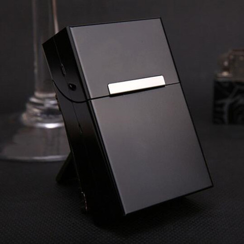 Magnetic Cigarettes Aluminum Cigarette Case Cigar Tobacco Holder Pocket Box Storage Container Gift Box ► Photo 1/6