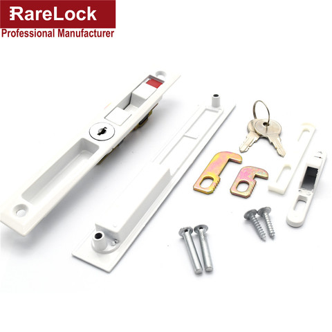 White Sliding Door Lock Green Red Indicator Label with Brass keys for Bathroom Women Bag Shop Door Rarelock MMS227 dd ► Photo 1/6