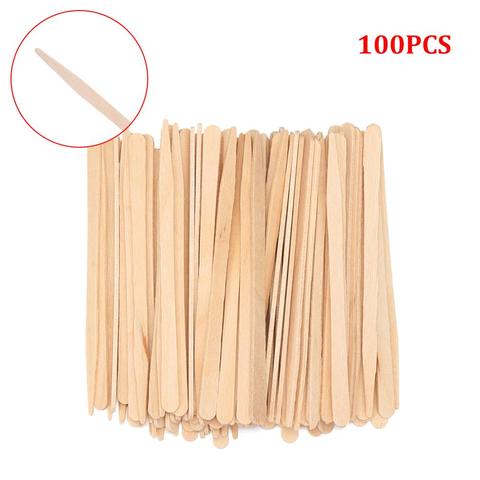 100Pcs Ice Cream Sticks Natural Wooden Sticks Waxing 8.8CM Length Wood  DIY Making Handwork Craft Flat head Sticks Kitchen Tools ► Photo 1/6