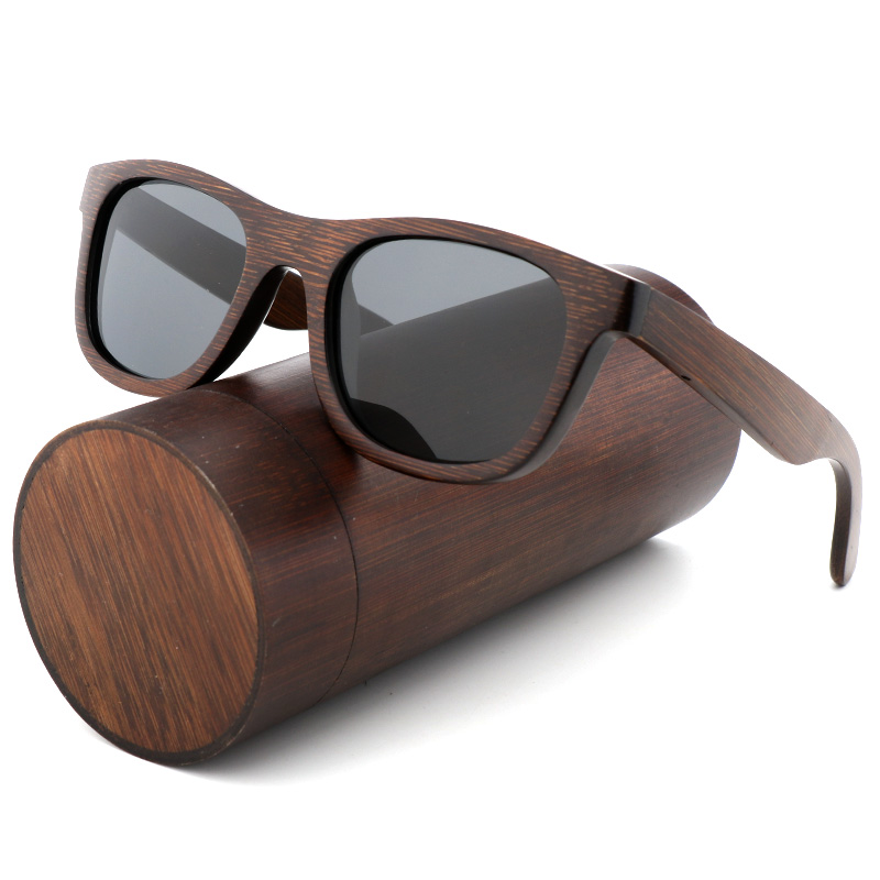 New Vintage Men Women Bamboo Wooden Sunglasses Polarized Wood Glasses With Case