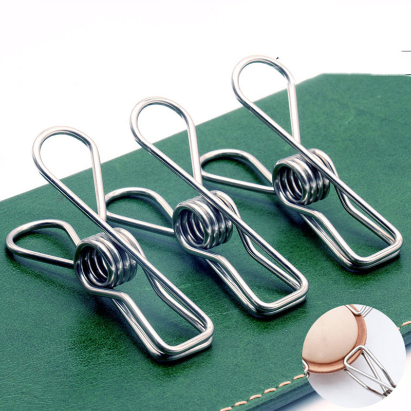 10 Pcs  Stainless steel Fixed clip DIY accessories for handmade leather goods Leather positioning Clip Clothes Pegs ► Photo 1/5