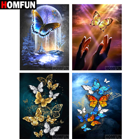 HOMFUN Diamond Painting Cross Stitch Pattern 5D Diamond Embroidery 