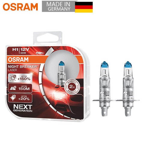 OSRAM H1 Night Breaker Laser Next Generation Headlight Car Headlight Auto Fog Lamps  12V 55W 3700K 64150NL (2 Pieces) ► Photo 1/1