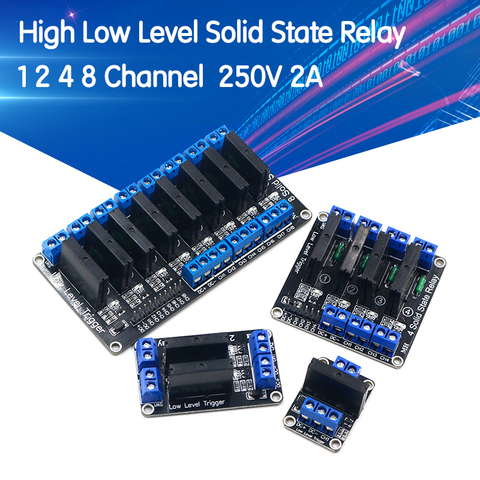 1 2 4 8 Channel 5V DC Relay Module Solid State High Level SSR AVR DSP G3MB-202P Relay for Arduino ► Photo 1/6