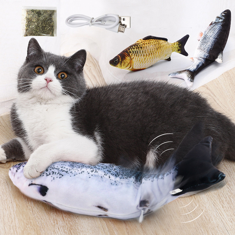 Electronic Cat Toy 30CM Electric USB Charging Simulation Fish Toys for Dog Cat Chewing Playing Biting Pet Supplies Dropshiping ► Photo 1/6