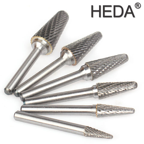 6-16mm LX-Series Tungsten Carbide Burr Bit YG8 Alloy Rotary Files Round Shank Engraving Heads Hand Tools Sets For Grinding Metal ► Photo 1/6