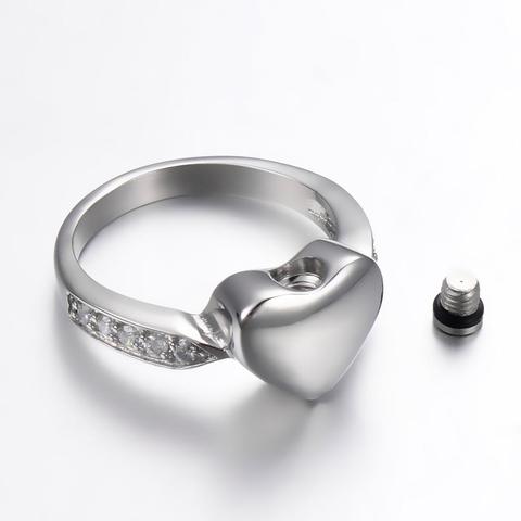 Memorial Stainless Steel Cremation Ring Size 7-9 Ash Urn Ring Anniversary Jewelry Keepsake Customized Name ► Photo 1/6