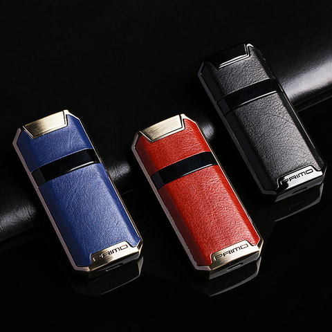 2022 PRIMO Arc Electronic USB Recharge Luxury Metal Leather Electric  Lighter for friend birthday wedding gift Father ► Photo 1/6