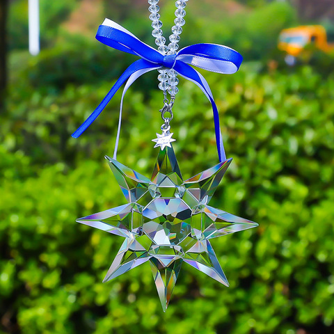 2022 New Top Quality Crystal Snowflake Glass Figurines Hanging Sun Catcher Car Pendant Ornament Wedding Home Garden Decor ► Photo 1/1